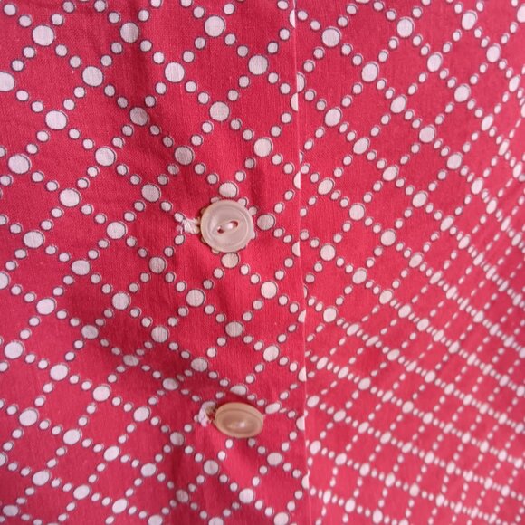 Girls 5 Vintage Top 1950's Red/White Polka Dot Peter Pan Collar Handmade 1OF1 - Picture 4 of 5